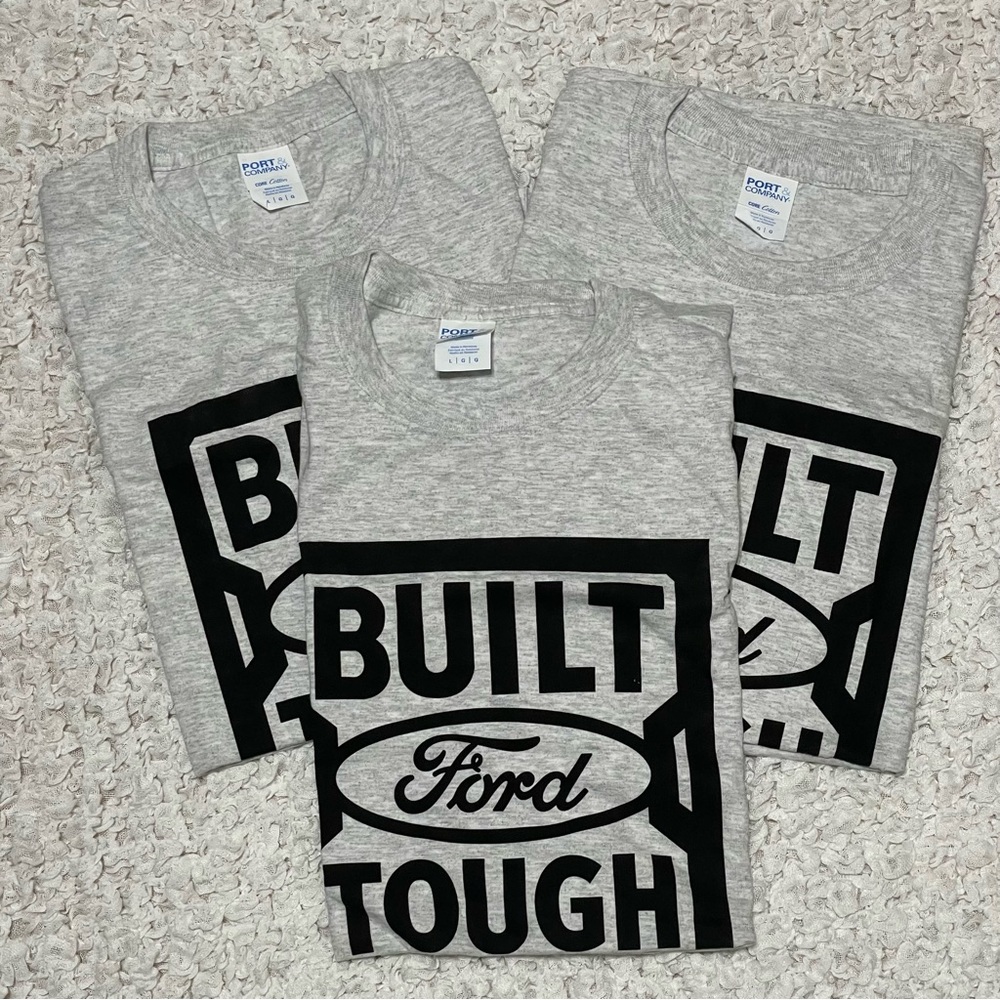 Ford Gray and Black Short Sleeve Tee Built Ford Tough Large bundle
